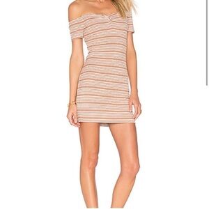 Privacy Please Coolidge Striped Off Shoulder Dress - small - NWT. B4